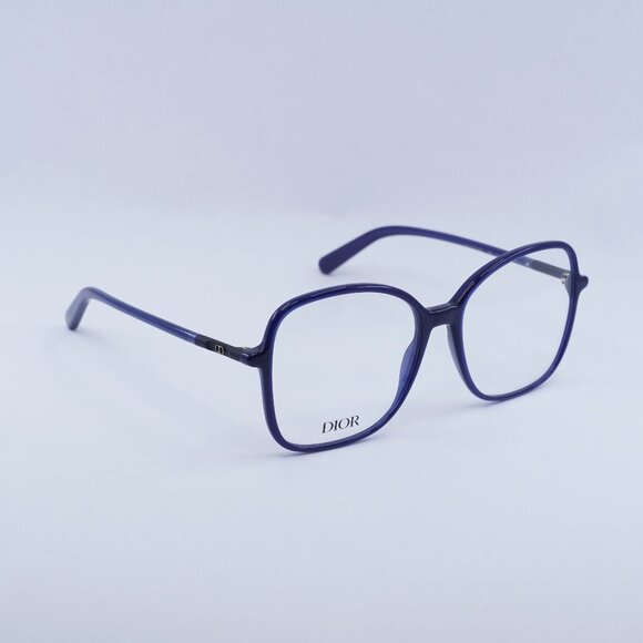 🕶️ New Dior MINI CD O B2I 7400 Eyeglasses - Shiny Blue Frame 55mm - Picture 1 of 11
